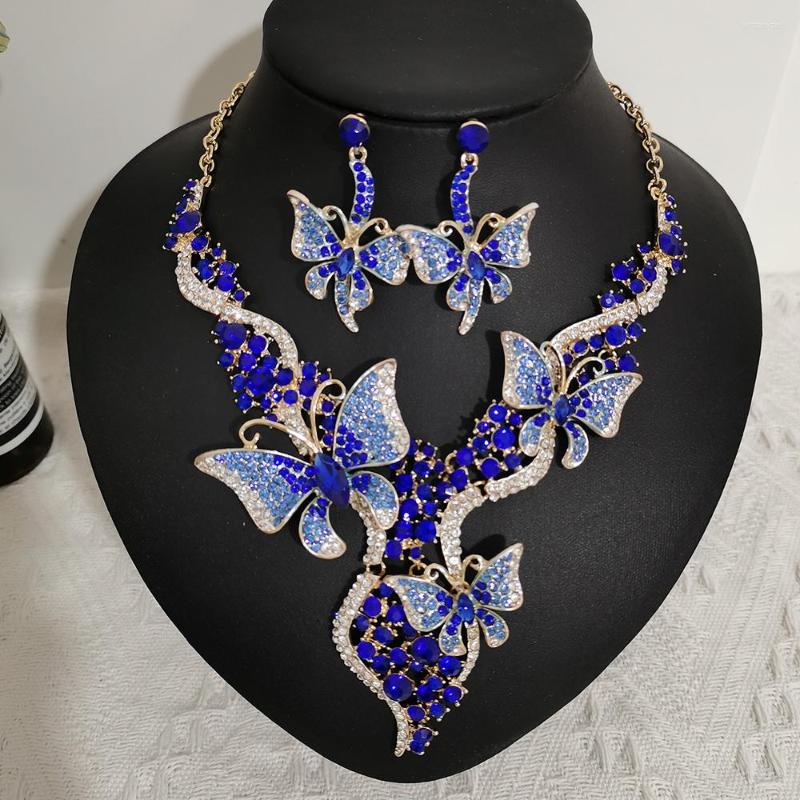 Necklace Earrings Set Blue Bridal Wedding Earring Sets For Brides Party Elegant Butterfly Costume Dresses Accessories Women, Picture shown
Necklace Earrings Set Blue Bridal Wedding Earring Sets For Brides Party Elegant Butterfly Costume Dresses Accessories Women, Picture shown