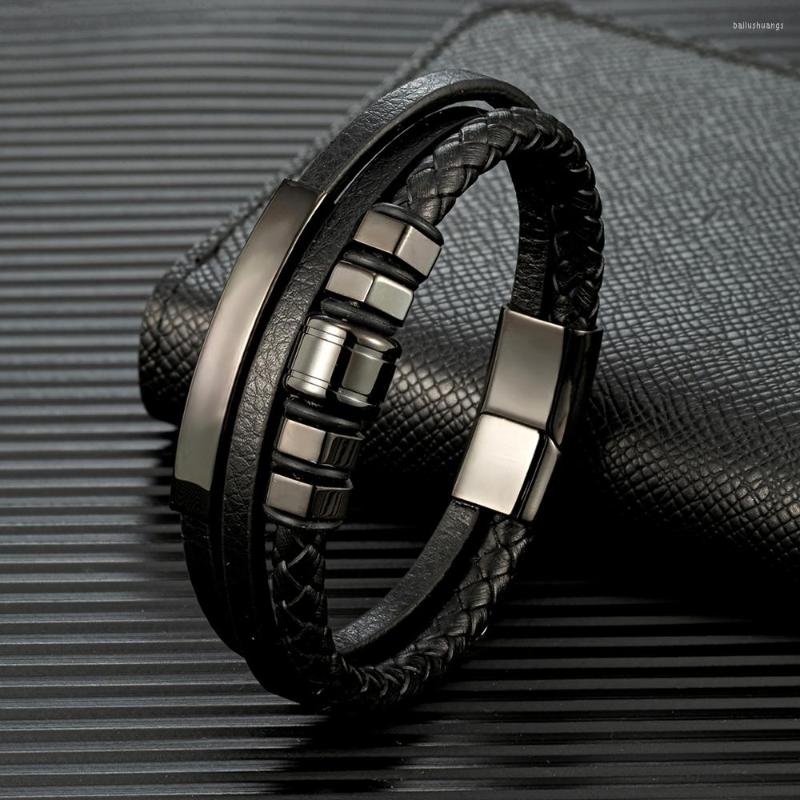 Charm Bracelets MKENDN Steampunk Style Hex Nut Cap Bracelet Men Women Multilayer Braid Genuine Leather With Stainless Steel Jewelry
Charm Bracelets MKENDN Steampunk Style Hex Nut Cap Bracelet Men Women Multilayer Braid Genuine Leather With Stainless Steel Jewelry