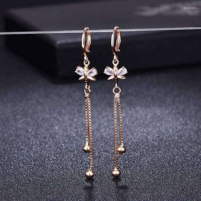 Dangle Earrings Long Dropping For Women Cubic Zirconia Fashion Flies Earring Rose Gold Jewelry Plated Girl Favorites Boy Gift
Dangle Earrings Long Dropping For Women Cubic Zirconia Fashion Flies Earring Rose Gold Jewelry Plated Girl Favorites Boy Gift