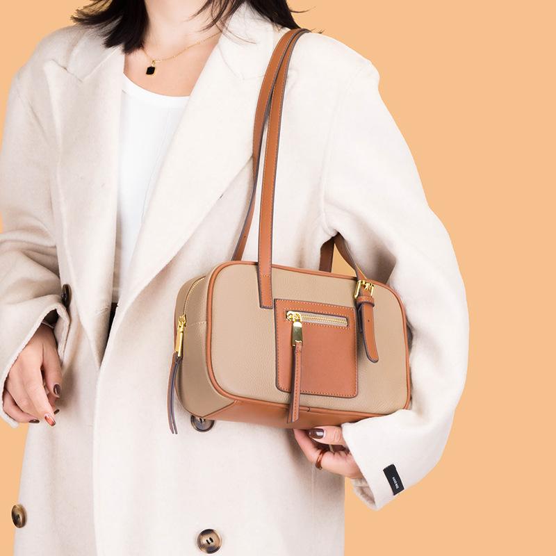 Evening Bags High Quality Genuine Leather Women Shoulder Bag Color Contrast Luxury Designer Under Arm Fashion Tote Handbags For, Black
Evening Bags High Quality Genuine Leather Women Shoulder Bag Color Contrast Luxury Designer Under Arm Fashion Tote Handbags For, Black