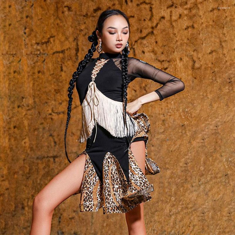 Stage Wear Leopard Lotus And Tassel Design Female Latin Dance Dress For Women Dancing Dresses Ballroom Belly Cloth DL320
Stage Wear Leopard Lotus And Tassel Design Female Latin Dance Dress For Women Dancing Dresses Ballroom Belly Cloth DL320