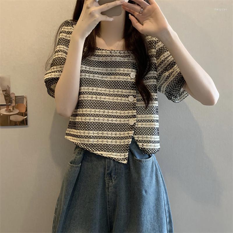 Women's T Shirts Syeazeam Women T-Shirt French Elegant Cardigan Casual Chic Small Fragrant Striped Top Simple Fashion Versatile Female, Black
Women's T Shirts Syeazeam Women T-Shirt French Elegant Cardigan Casual Chic Small Fragrant Striped Top Simple Fashion Versatile Female, Black