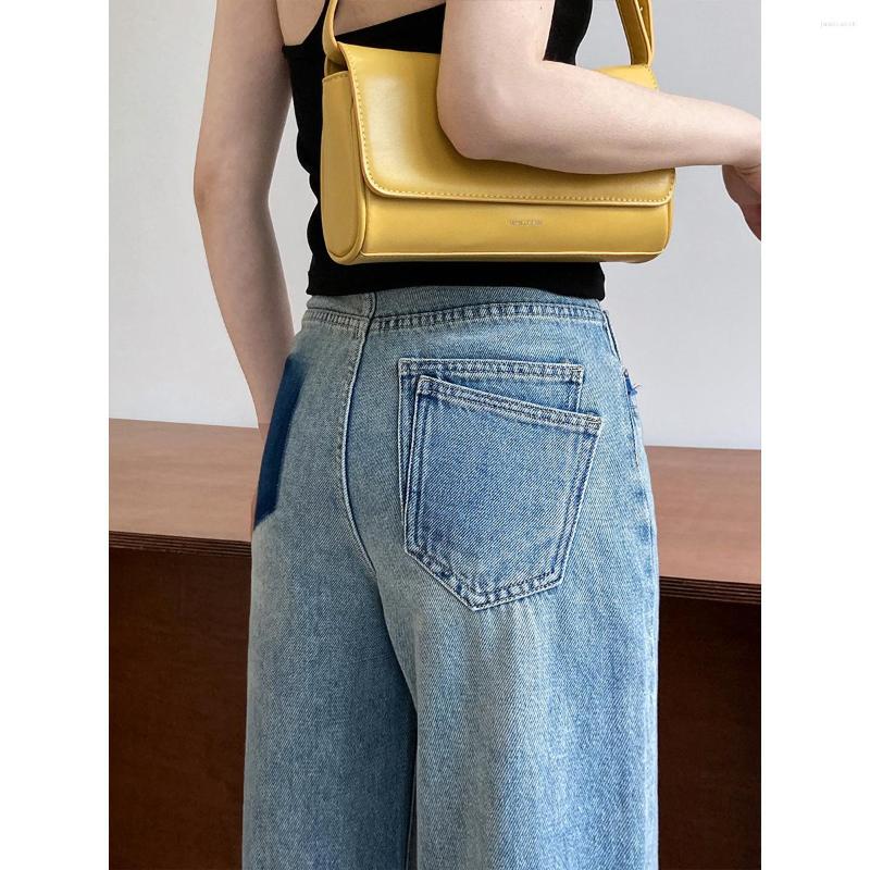 Women's Jeans Straight Spring Autumn High Waist Pocket Contrast Tie-dyed Wide Leg Pants Women, Denim blue
Women's Jeans Straight Spring Autumn High Waist Pocket Contrast Tie-dyed Wide Leg Pants Women, Denim blue