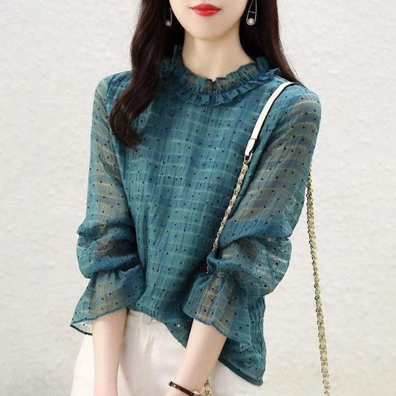 Women's Blouses 1pcs Women's Tops 2023 Summer Chiffon Fabric Prints Splicing Ruffles Hollow Primer Shirt Ladies Skinny Sexy Shirts Girls, Green
Women's Blouses 1pcs Women's Tops 2023 Summer Chiffon Fabric Prints Splicing Ruffles Hollow Primer Shirt Ladies Skinny Sexy Shirts Girls, Green