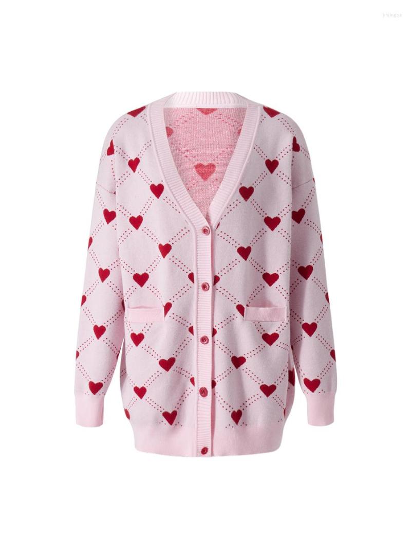 Women' Jackets Women Y2K Cute Sweater Love Heart Print Kawaii Open Front Knit Cardigan Button Knitted Coat Outerwear, Pink
Women' Jackets Women Y2K Cute Sweater Love Heart Print Kawaii Open Front Knit Cardigan Button Knitted Coat Outerwear, Pink