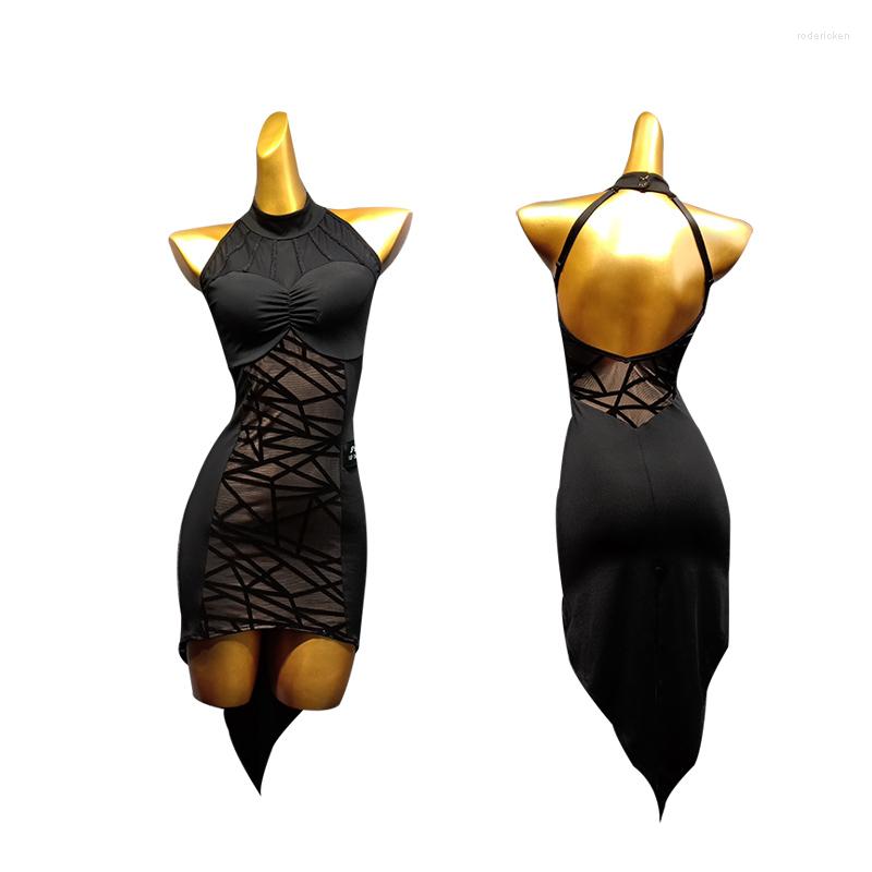 Stage Wear Backless Salsa Dress Dance Clothes Women Latin Tassel Jazz Costumes Pole High Collar, Black
Stage Wear Backless Salsa Dress Dance Clothes Women Latin Tassel Jazz Costumes Pole High Collar, Black