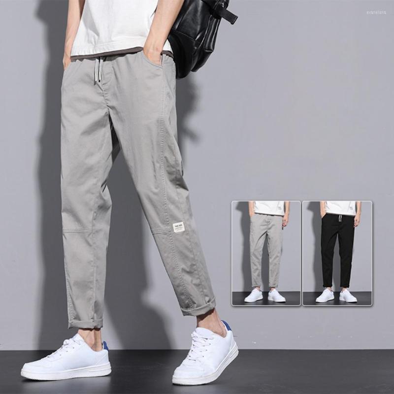 Men's Pants Mid-rise Elastic Waistband Drawstring Pockets Men Korean Style Solid Color Straight Leg Trousers, Black
Men's Pants Mid-rise Elastic Waistband Drawstring Pockets Men Korean Style Solid Color Straight Leg Trousers, Black