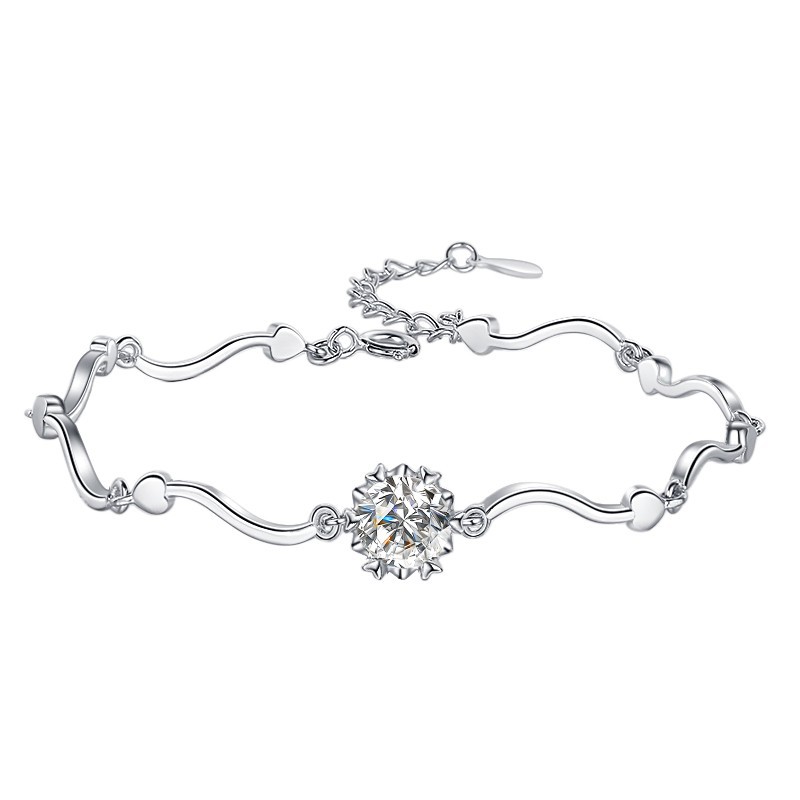 Diamond Passed Test Silver Heart Bracelets White Gold Plated S925 Sterling Silver 1CT Moissanite Bracelet for Girls Women Nice Gift
Diamond Passed Test Silver Heart Bracelets White Gold Plated S925 Sterling Silver 1CT Moissanite Bracelet for Girls Women Nice Gift
