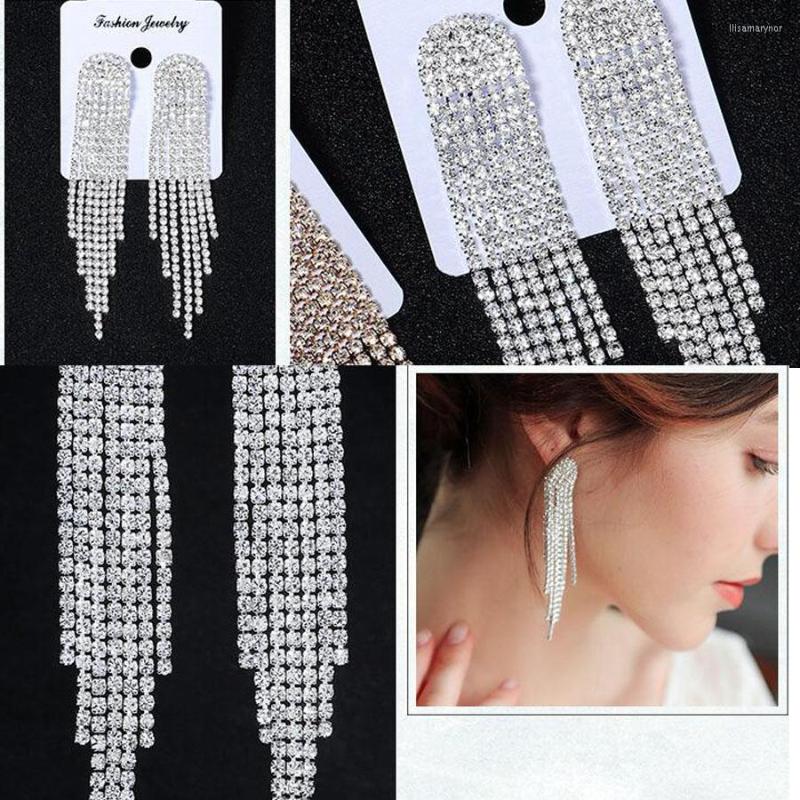 Dangle Earrings Luxury Sparkling Long Tassels For Women Elegant Crystal Chain Earring Party Wedding Jewelry Gifts
Dangle Earrings Luxury Sparkling Long Tassels For Women Elegant Crystal Chain Earring Party Wedding Jewelry Gifts