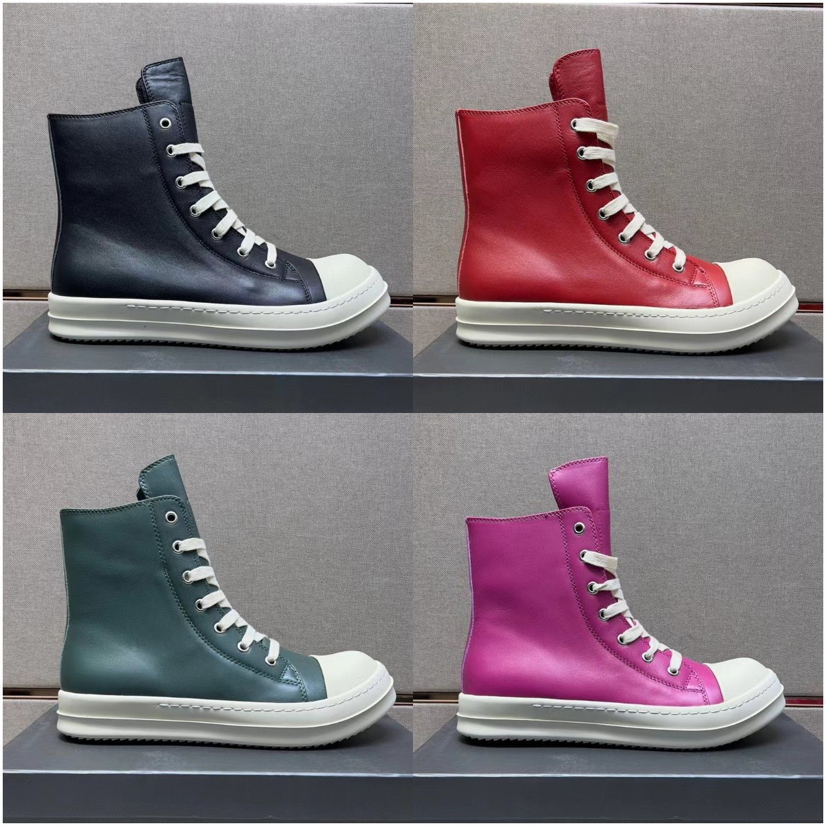 Rick Canvas Shoe Sneakers Spring Autumn Designer Women Men RO Boots Casual High-top Shoes Fabric Zip Fashion Ankel Boot Size 35-45, Color1
Rick Canvas Shoe Sneakers Spring Autumn Designer Women Men RO Boots Casual High-top Shoes Fabric Zip Fashion Ankel Boot Size 35-45, Color1