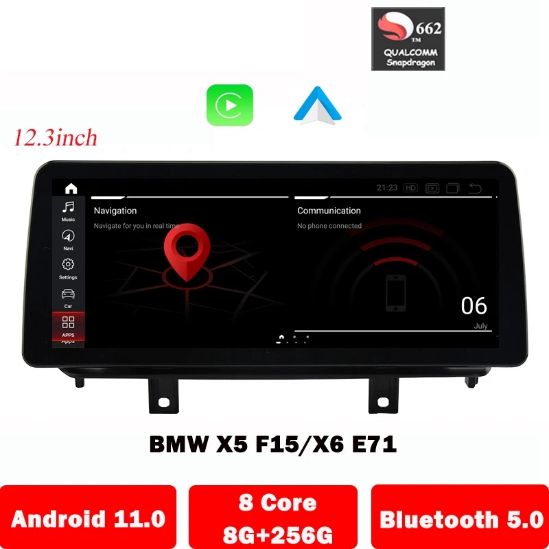 12.3 Android 11 Car DVD Radio GPS Navigation Multimedia Player For BMW X5 F15 X6 E71 F16 Carplay Intelligent System
12.3 Android 11 Car DVD Radio GPS Navigation Multimedia Player For BMW X5 F15 X6 E71 F16 Carplay Intelligent System