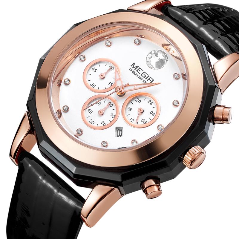 Wristwatches Fashion Megir Top Brand Women's Elegant Quartz Stop Watches Waterproof Luminous Chronograph 24-hour Wristwatch For Woman, Red
Wristwatches Fashion Megir Top Brand Women's Elegant Quartz Stop Watches Waterproof Luminous Chronograph 24-hour Wristwatch For Woman, Red