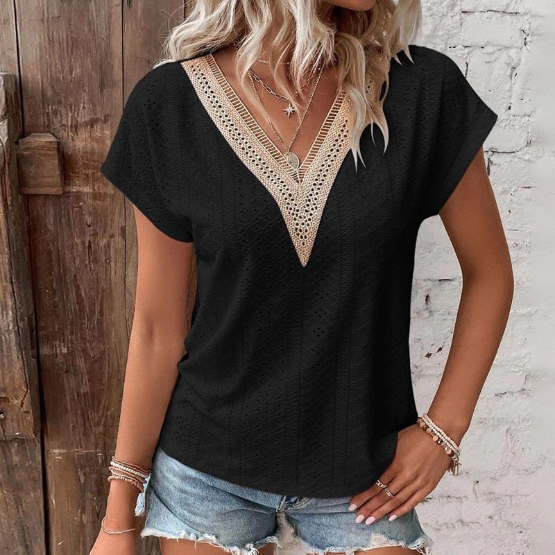 Women' Blouses Women Cap Sleeve Summer Casual Tops Lace V Neck Print Color Shirts Loose Fit Blouse Shirt Workout Long, Green
Women' Blouses Women Cap Sleeve Summer Casual Tops Lace V Neck Print Color Shirts Loose Fit Blouse Shirt Workout Long, Green
