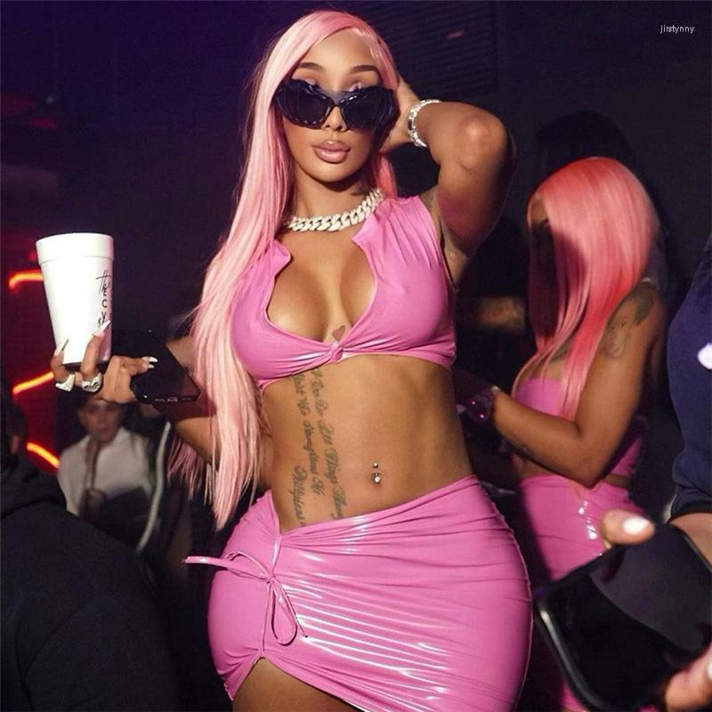 Work Dresses Sexy Cute Women 2 Piece Shiny Pink PU Leather Skirts Sets Low-cut Crop Tops Drawstring Bodycon Two Party Outfits, Black
Work Dresses Sexy Cute Women 2 Piece Shiny Pink PU Leather Skirts Sets Low-cut Crop Tops Drawstring Bodycon Two Party Outfits, Black