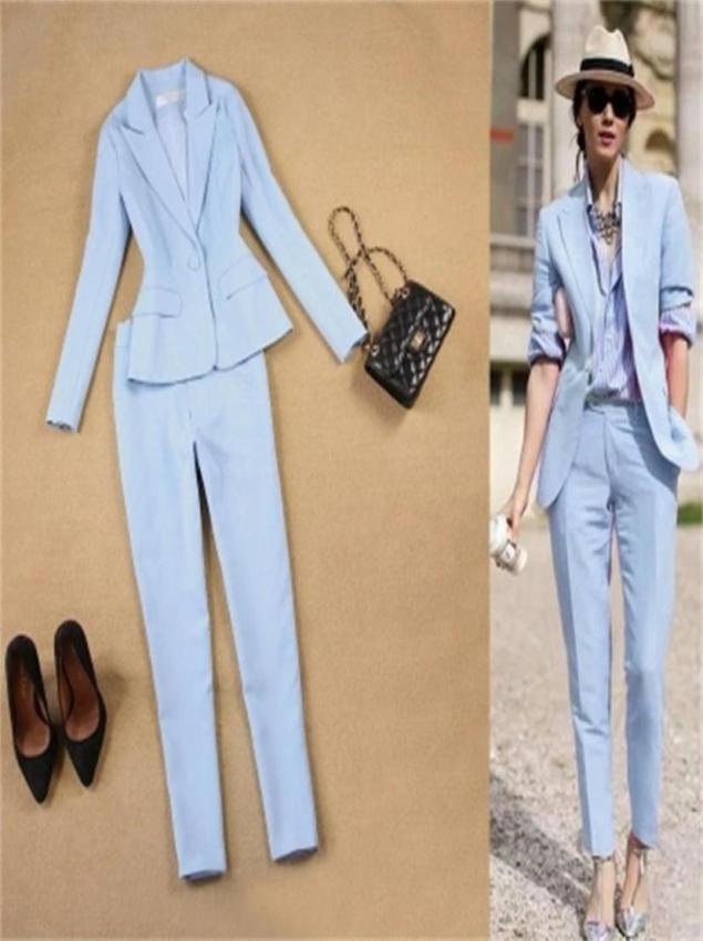 New sky blue fashion women039s suit twopiece suit jacket pants ladies fashion slim business casual suit support customizat5429969, Khaki
New sky blue fashion women039s suit twopiece suit jacket pants ladies fashion slim business casual suit support customizat5429969, Khaki