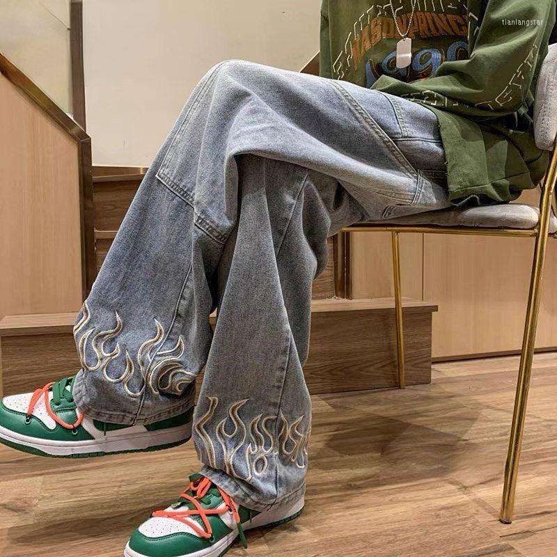 Men' Jeans Embroidery Vintage Y2k Pants Men Wide Leg Oversize Baggy Full-length Long Trousers Streetwear Fashion Clothes 2023, Black
Men' Jeans Embroidery Vintage Y2k Pants Men Wide Leg Oversize Baggy Full-length Long Trousers Streetwear Fashion Clothes 2023, Black