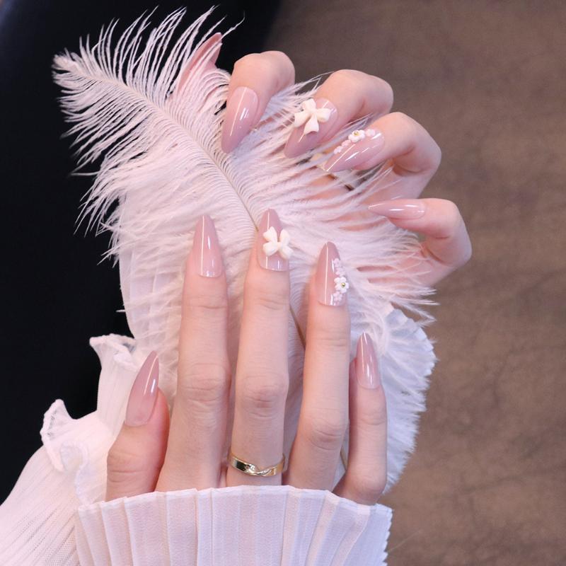 False Nails Mini Floral Fake Long Pointed Head Sweet Style Finished Nail Piece Removable Save Time With Jelly Gel/Glue DIN889False, Jelly glue model
False Nails Mini Floral Fake Long Pointed Head Sweet Style Finished Nail Piece Removable Save Time With Jelly Gel/Glue DIN889False, Jelly glue model