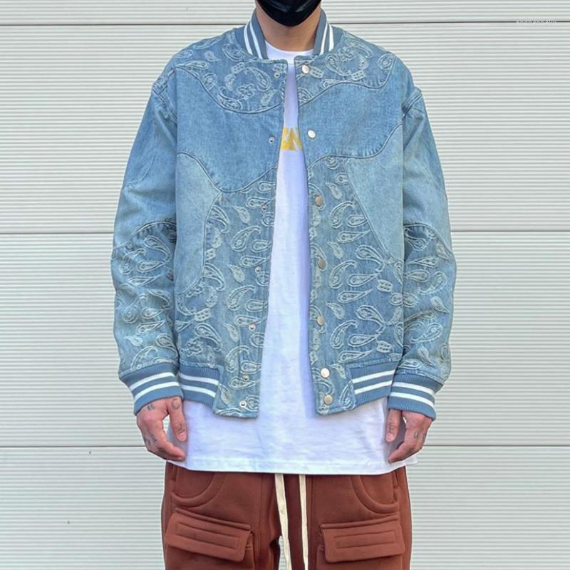 Men's Jackets High Street Cashew Patchwork Stand Jeans Coat For Men Autumn And Winter Windbreaker Oversized Casual Unisex Denim, Blue
Men's Jackets High Street Cashew Patchwork Stand Jeans Coat For Men Autumn And Winter Windbreaker Oversized Casual Unisex Denim, Blue