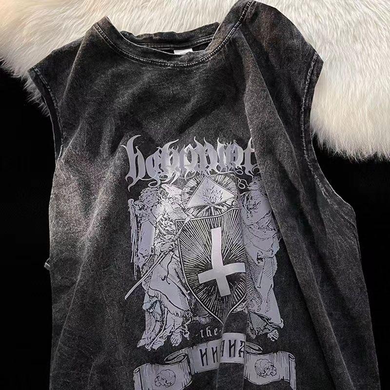 Men's T Shirts High Street American Retro Heavy Old Washed Sleeveless Vest Tide Brand Sports Ins Cotton Men T-shirt Harajuku Y2k Top
Men's T Shirts High Street American Retro Heavy Old Washed Sleeveless Vest Tide Brand Sports Ins Cotton Men T-shirt Harajuku Y2k Top