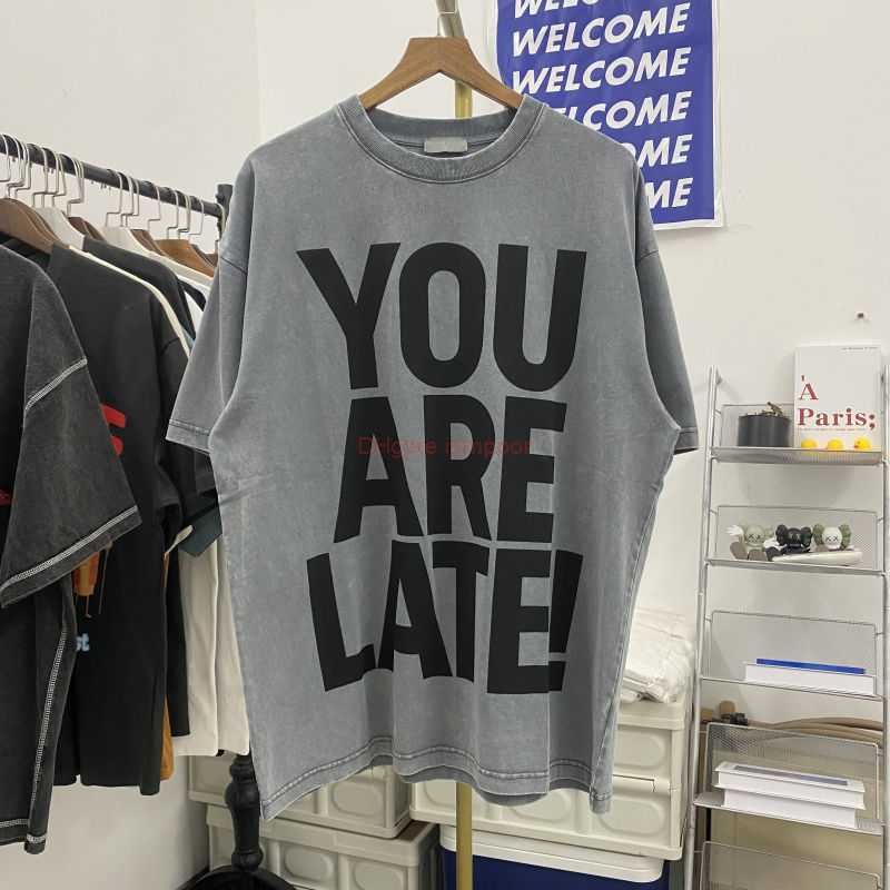 Designer Fashion Clothing Tees Tshirt Galleryes Depts Brand You Are Late Slogan Washed Old Men's Women's Loose Short Sleeve t Luxury Casual Tops Streetwear Rock Hip hop, Gray 280 g
Designer Fashion Clothing Tees Tshirt Galleryes Depts Brand You Are Late Slogan Washed Old Men's Women's Loose Short Sleeve t Luxury Casual Tops Streetwear Rock Hip hop, Gray 280 g