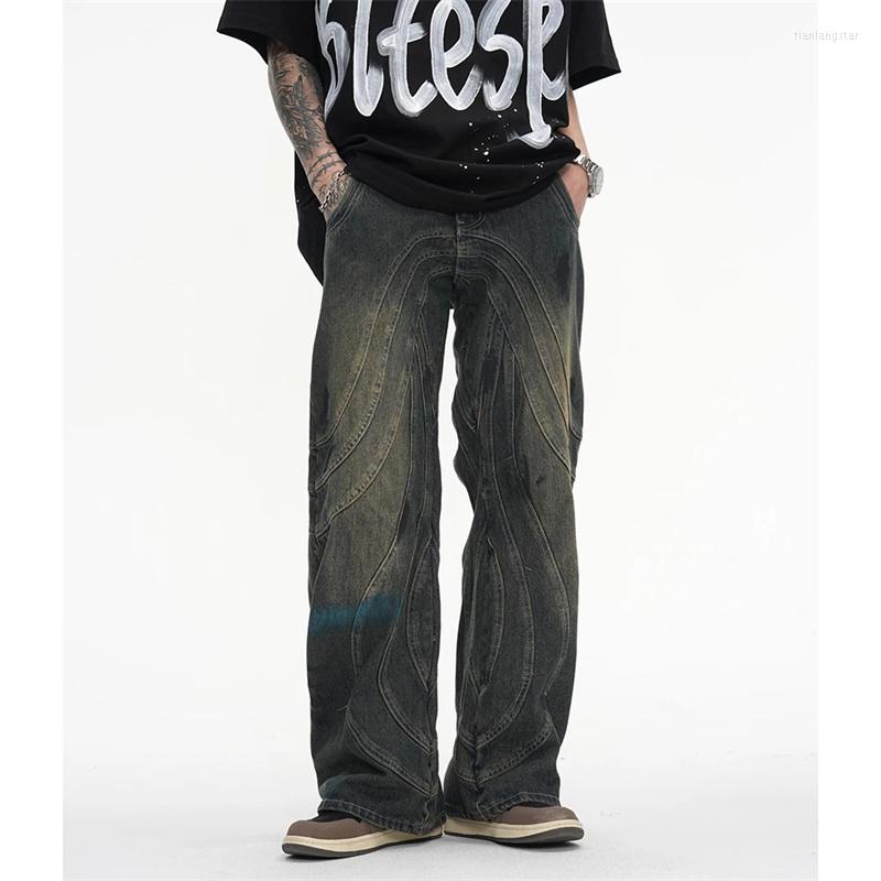 Men's Jeans Streetwear Men Y2K Painted Circle Striped Straight Flare Pants Harajuku Baggy Kpop Hip Hop Designer Wide Denim Trousers, Blue
Men's Jeans Streetwear Men Y2K Painted Circle Striped Straight Flare Pants Harajuku Baggy Kpop Hip Hop Designer Wide Denim Trousers, Blue