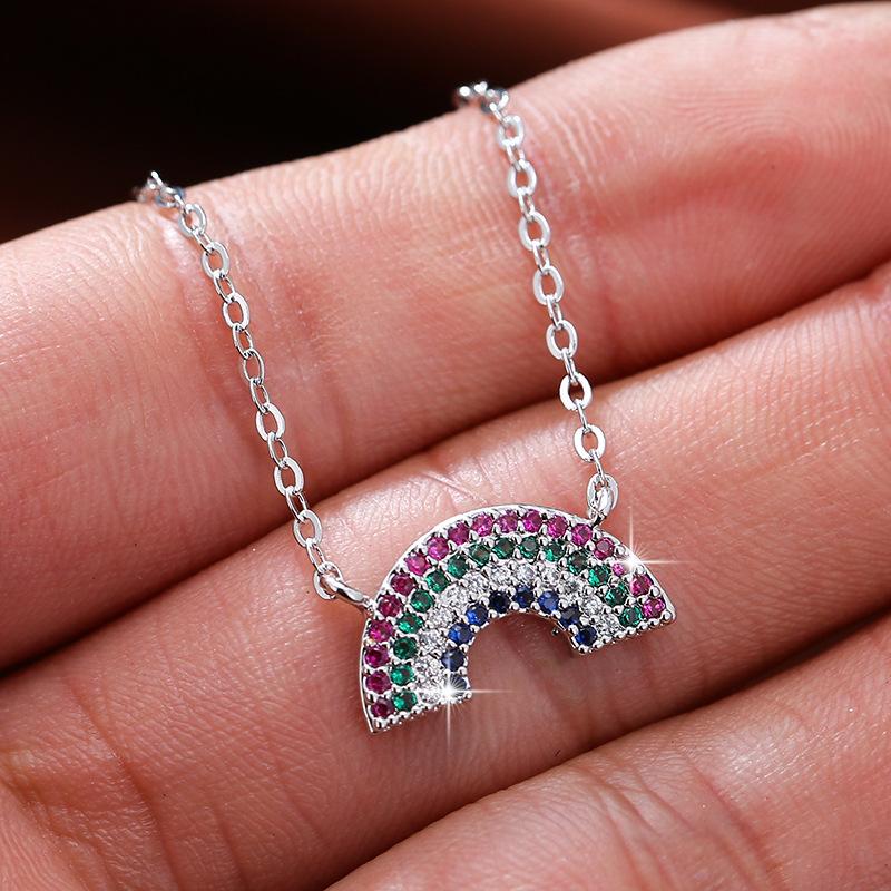 Pendant Necklaces Rainbow All-match Necklace For Women's Fashion Transport Brings Good Luck Jewelry Long Simple And Practical
Pendant Necklaces Rainbow All-match Necklace For Women's Fashion Transport Brings Good Luck Jewelry Long Simple And Practical