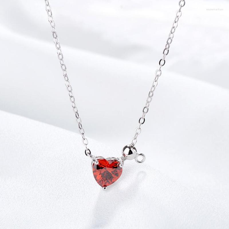 Pendant Necklaces Sole Memory Pomegranate Red Zircon Heart Romantic Couple Gift Silver Color Clavicle Chain Female Necklace SNE389
Pendant Necklaces Sole Memory Pomegranate Red Zircon Heart Romantic Couple Gift Silver Color Clavicle Chain Female Necklace SNE389