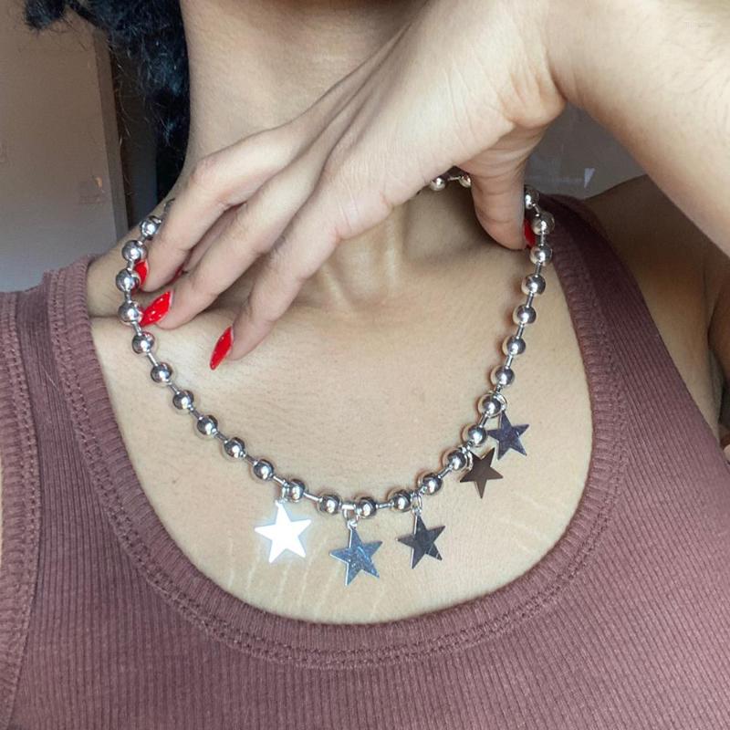 Choker Grunge Punk Style Stainless Steel Five-pointed Star Charms Bead Chain Necklace For Women 90S Harajuku Y2K Gothic
Choker Grunge Punk Style Stainless Steel Five-pointed Star Charms Bead Chain Necklace For Women 90S Harajuku Y2K Gothic