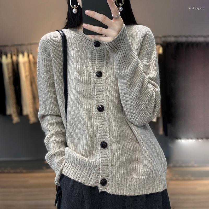 Women' Knits Pure Wool Sweater Women' 2023 Autumn And Winter Round Neck Cardigan Casual Knitted Top Korean Fashion Jacket Women, Beige
Women' Knits Pure Wool Sweater Women' 2023 Autumn And Winter Round Neck Cardigan Casual Knitted Top Korean Fashion Jacket Women, Beige