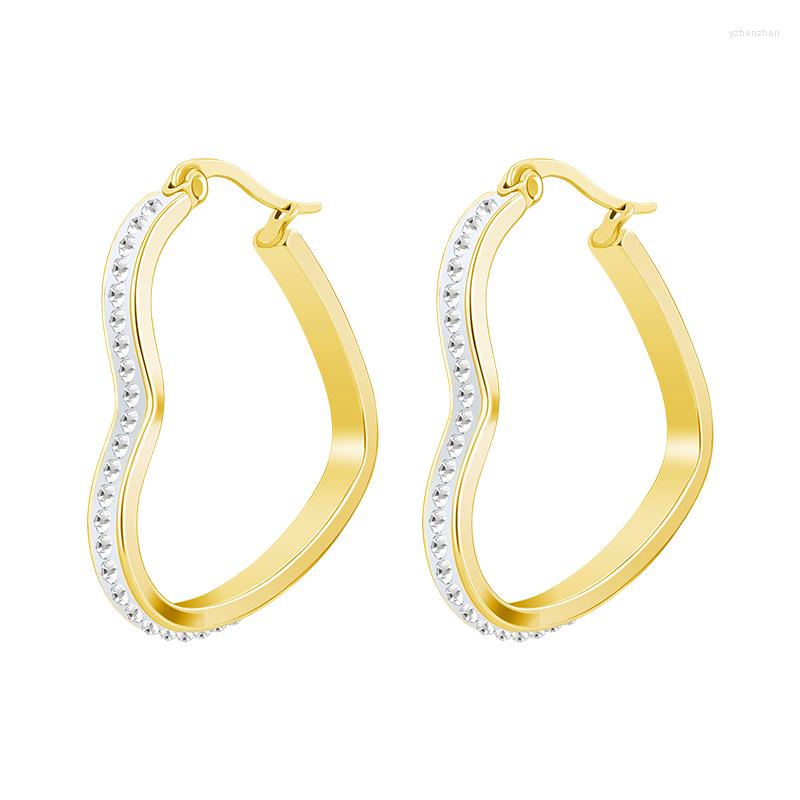 Hoop Earrings Luxury Inlay Zircon For Women Titanium Steel Gold Color Crystal Jewelry Gift
Hoop Earrings Luxury Inlay Zircon For Women Titanium Steel Gold Color Crystal Jewelry Gift