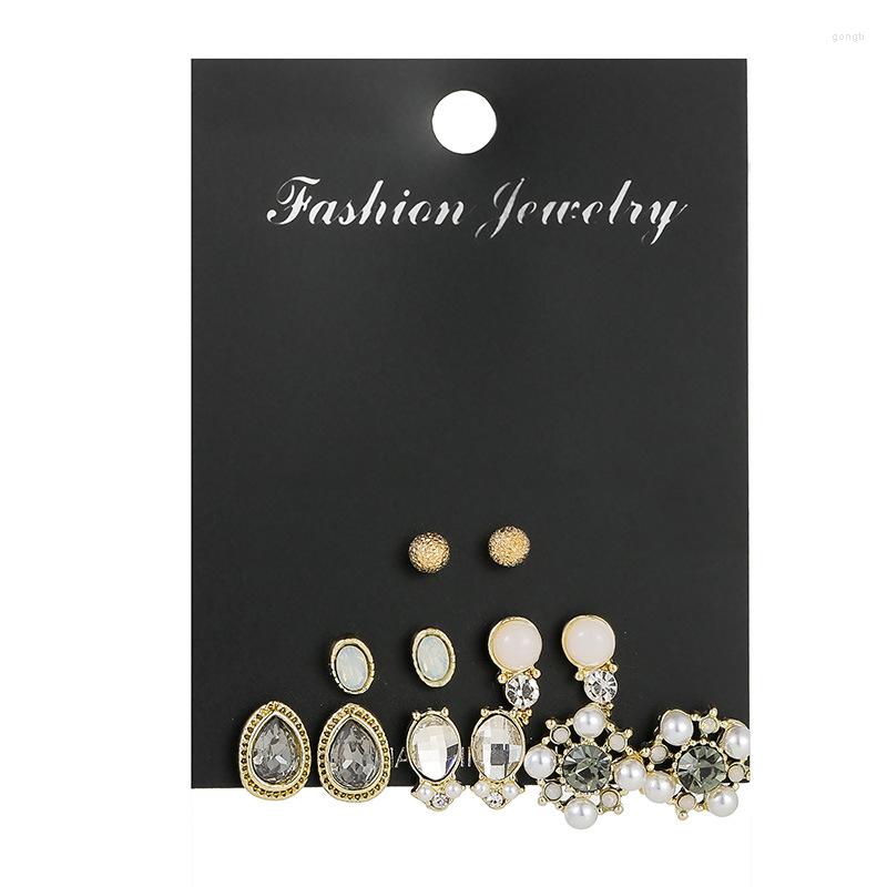 Stud Earrings 6 Pairs/set Crystal Pearl Water Drop Geometric Korean Style Jewelry For Women Party Gifts Wholesale 2023
Stud Earrings 6 Pairs/set Crystal Pearl Water Drop Geometric Korean Style Jewelry For Women Party Gifts Wholesale 2023