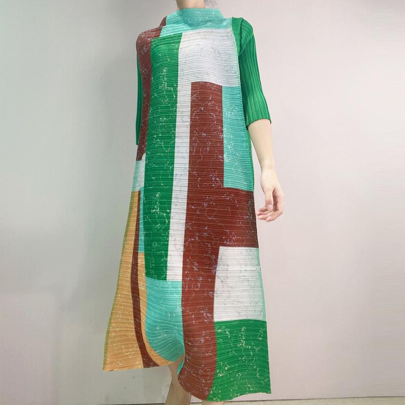 Party Dresses Woman Dress 2023 Spring Miyake Pleated Fashion Printed Loose Large Size High Street Stand Up Folds A-LINE Mid-Calf Tide, Green
Party Dresses Woman Dress 2023 Spring Miyake Pleated Fashion Printed Loose Large Size High Street Stand Up Folds A-LINE Mid-Calf Tide, Green