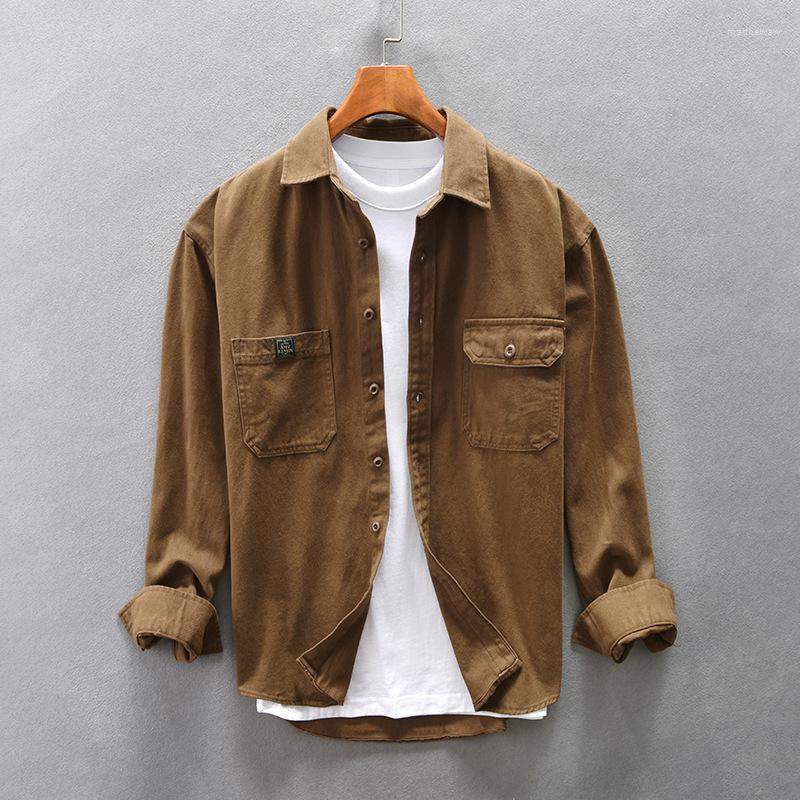 Men's Casual Shirts Autumn Japanese Retro Tooling Long-sleeved Shirt Men's Tide Brand Lapel Pure Cotton Wash Coat, Light grey
Men's Casual Shirts Autumn Japanese Retro Tooling Long-sleeved Shirt Men's Tide Brand Lapel Pure Cotton Wash Coat, Light grey