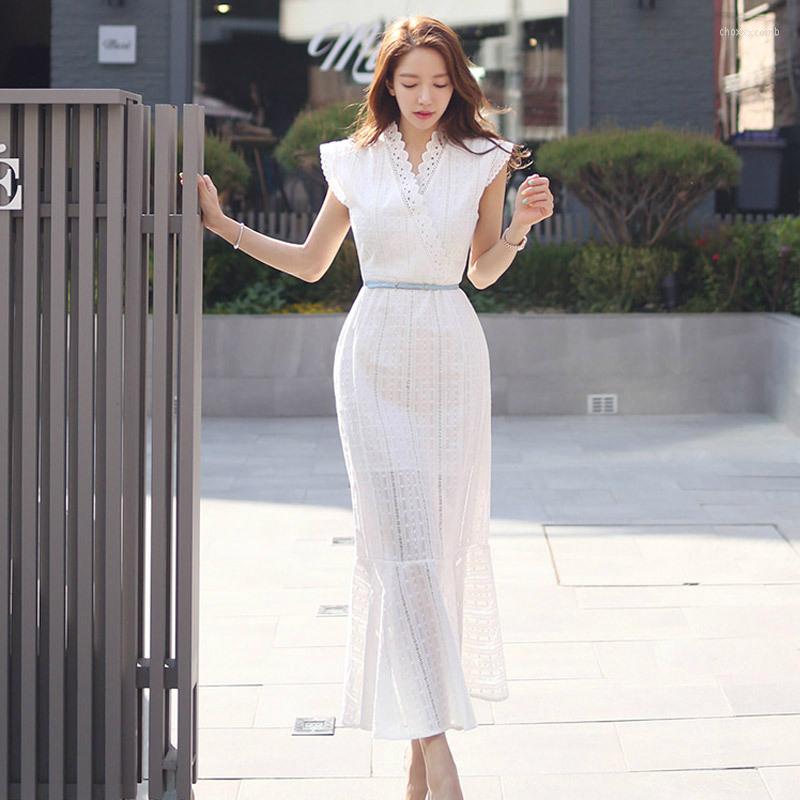 Casual Dresses Summer Korean White Dress Ladies Sleeveless Hollow Out Empire Elegant For Wedding Party Womens Arrival 2023
Casual Dresses Summer Korean White Dress Ladies Sleeveless Hollow Out Empire Elegant For Wedding Party Womens Arrival 2023