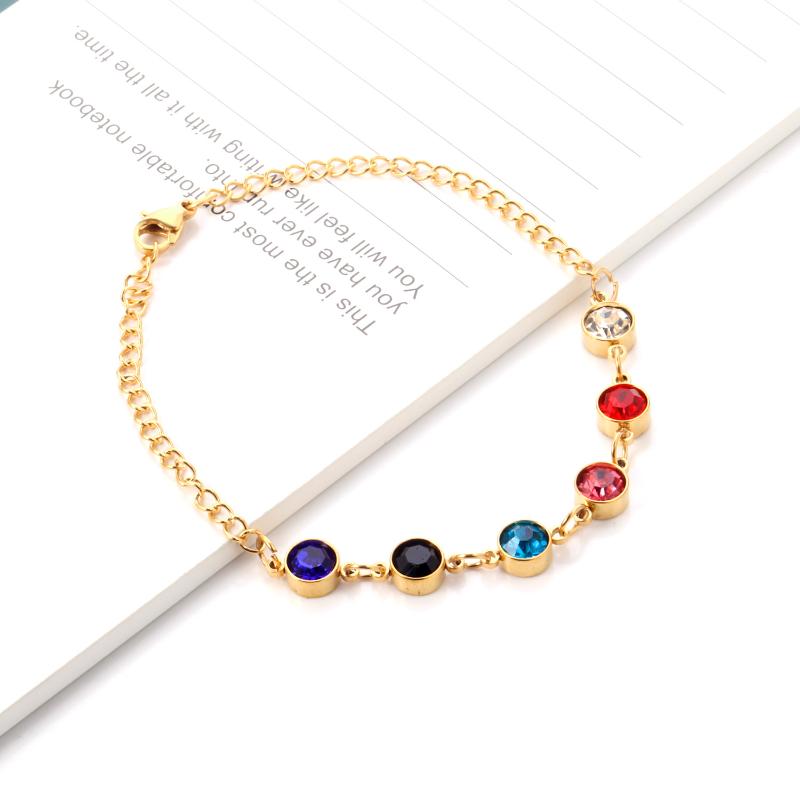 Charm Bracelets Gold Color Bracelet 316L Stainless Steel Femme Colorful Shiny Crystal For Women Accesorios Mujer WholesaleCharm
Charm Bracelets Gold Color Bracelet 316L Stainless Steel Femme Colorful Shiny Crystal For Women Accesorios Mujer WholesaleCharm