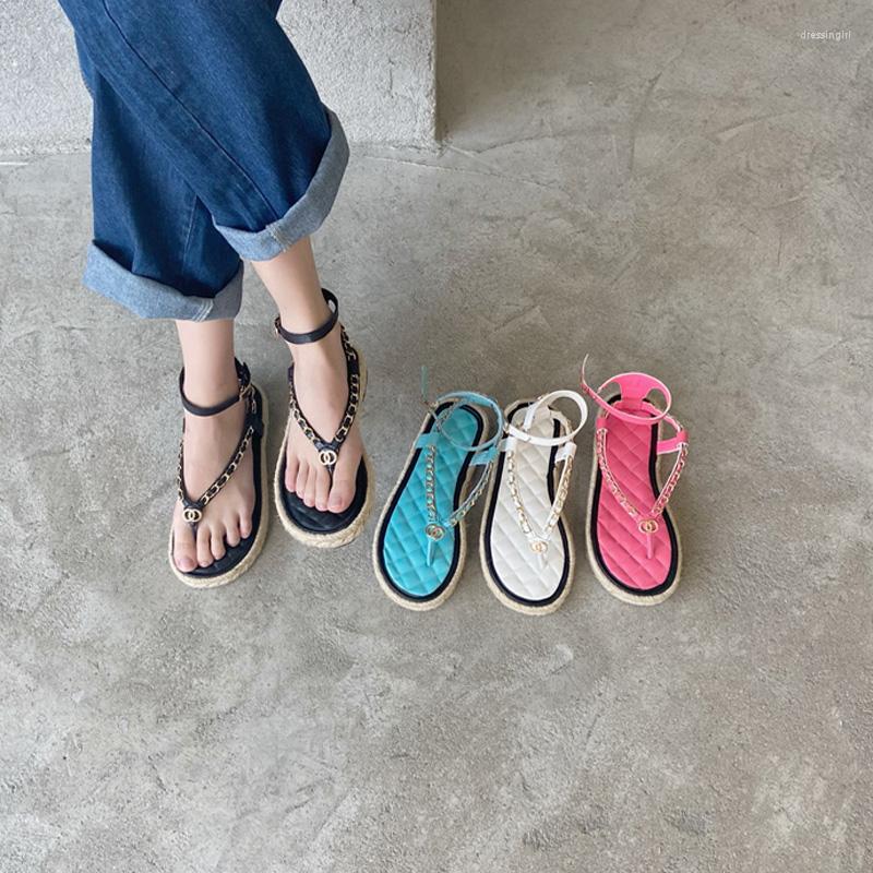 Sandals Flat Shoes Women 2023 Gold Chain Designer Tongs Femme Platform Flats Blue Red Black Beach Sandalen Sommer Damen, White
Sandals Flat Shoes Women 2023 Gold Chain Designer Tongs Femme Platform Flats Blue Red Black Beach Sandalen Sommer Damen, White