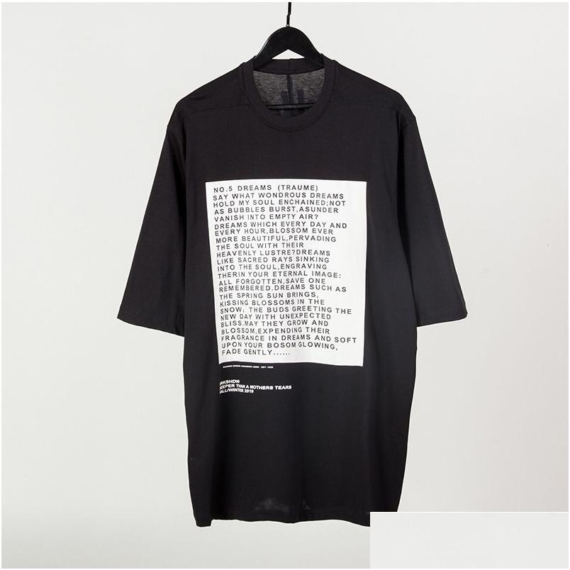 Other Apparel High Street Rick Mens Tshirts Cotton Short Sleeves Designers Round T Shirt Owens Womens Streetwear Casual Tees Dhm3P
Other Apparel High Street Rick Mens Tshirts Cotton Short Sleeves Designers Round T Shirt Owens Womens Streetwear Casual Tees Dhm3P