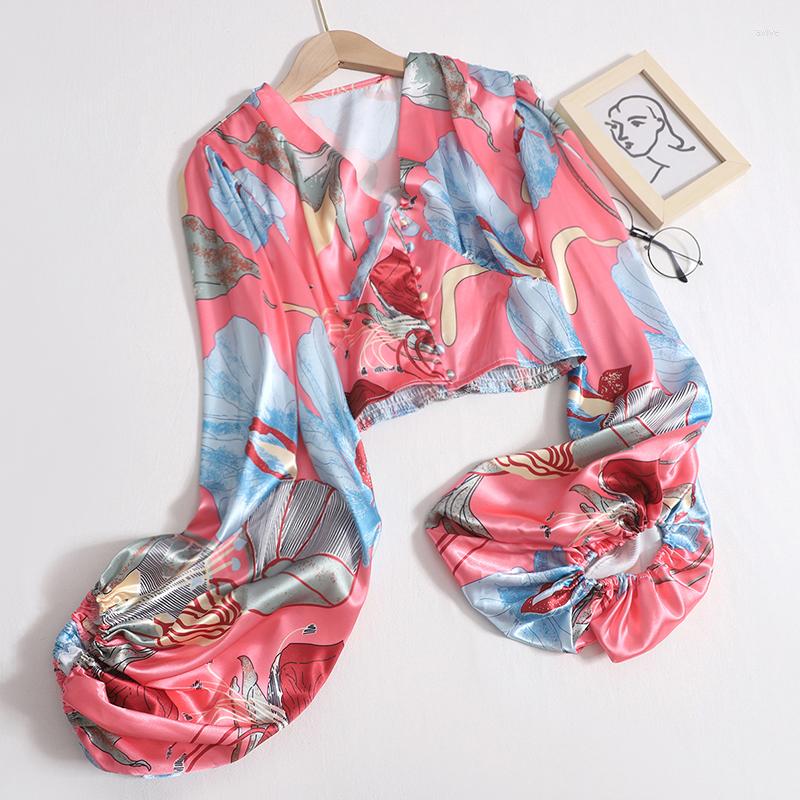 Women's Blouses Korejepo V-neck Single Breasted Shirts Lantern Sleeve Waist Up Printed Women's Fashionable High Temperament Tops, Pink
Women's Blouses Korejepo V-neck Single Breasted Shirts Lantern Sleeve Waist Up Printed Women's Fashionable High Temperament Tops, Pink