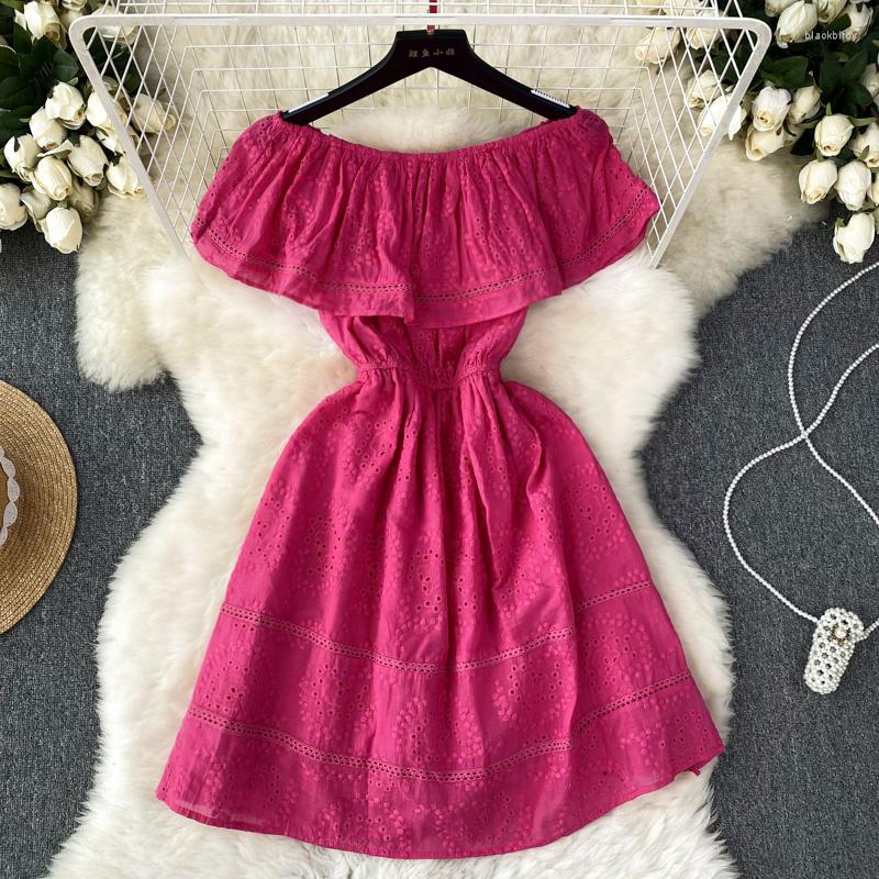 Casual Dresses Foamlina Summer Sexy Slash Neck Off Shoulder Floral Embroidery Dress For Women Elegant Ruffles Elastic Waist A Line Mini, Blue
Casual Dresses Foamlina Summer Sexy Slash Neck Off Shoulder Floral Embroidery Dress For Women Elegant Ruffles Elastic Waist A Line Mini, Blue