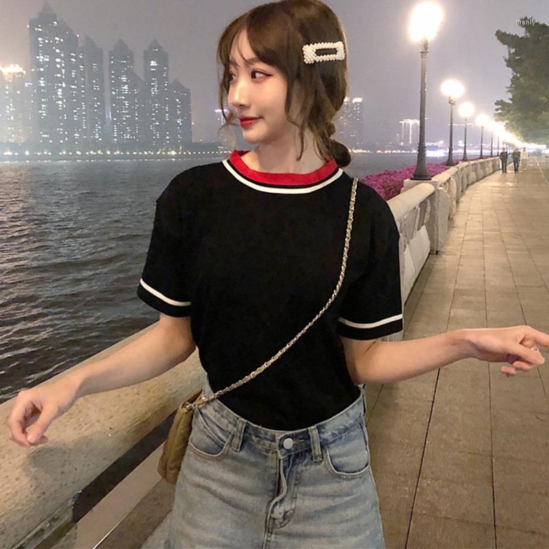 Women's T Shirts Patchwork Short Sleeve Tshirt Wild Korean Shirt Casual O Neck Loose Tops Women Clothing 2023, White
Women's T Shirts Patchwork Short Sleeve Tshirt Wild Korean Shirt Casual O Neck Loose Tops Women Clothing 2023, White