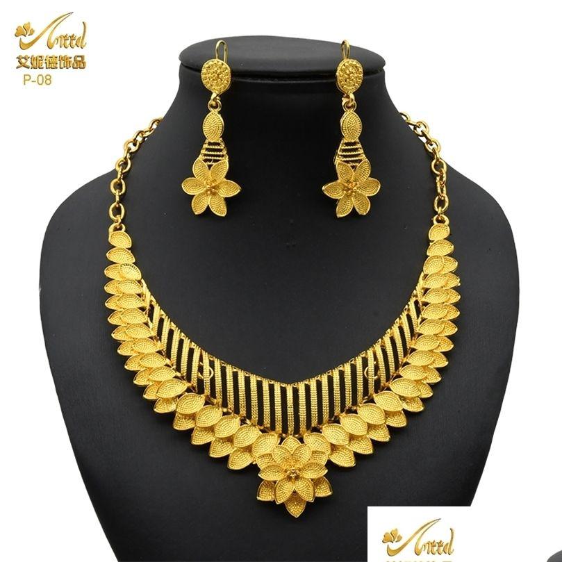 Other Jewelry Sets Indian Gold Colour Nigerian Necklace And Earrings 24K Plated Jewellery Bridal Dubai Luxury Party Gifts Dr Dhquw
Other Jewelry Sets Indian Gold Colour Nigerian Necklace And Earrings 24K Plated Jewellery Bridal Dubai Luxury Party Gifts Dr Dhquw