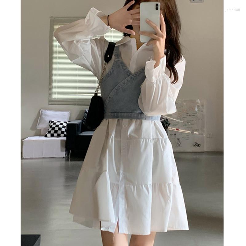 Party Dresses 2 Piece Dress Set Women Casual 2023 Autumn Sweet Elegant Mini Shirt Jean Vest Korean Style Kawaii Clothes Fashion Suits, 2 piece set
Party Dresses 2 Piece Dress Set Women Casual 2023 Autumn Sweet Elegant Mini Shirt Jean Vest Korean Style Kawaii Clothes Fashion Suits, 2 piece set