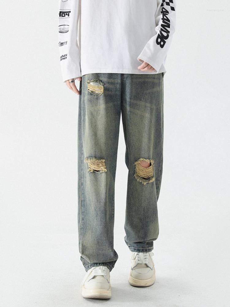 Men's Jeans Men Blue Wide Leg Hip Hop Retro Streetwear Korean Pants Fashion Y2K Brand Straight Casual Clothing
Men's Jeans Men Blue Wide Leg Hip Hop Retro Streetwear Korean Pants Fashion Y2K Brand Straight Casual Clothing