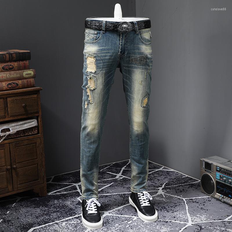 Men's Jeans Autumn European And American Men's Retro Personality Ripped Y2K Casual Fashion Trend Pants, Blue
Men's Jeans Autumn European And American Men's Retro Personality Ripped Y2K Casual Fashion Trend Pants, Blue