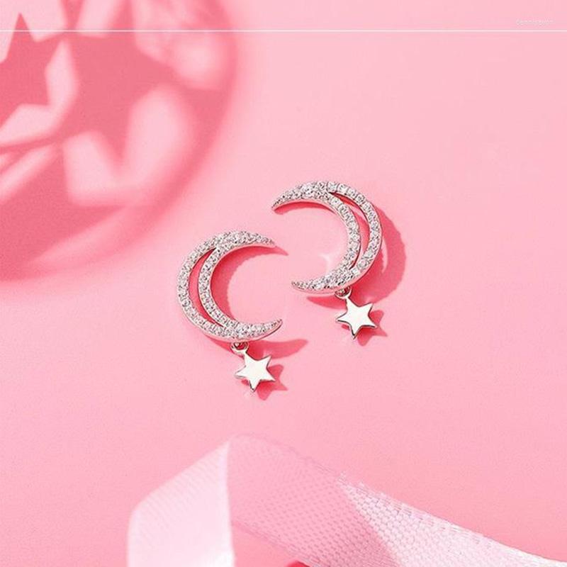 Stud Earrings Drop Fashion Silver Color Rhinestone Star Moon Brincos For Christmas Gifts Girl's Friend Jewelry
Stud Earrings Drop Fashion Silver Color Rhinestone Star Moon Brincos For Christmas Gifts Girl's Friend Jewelry