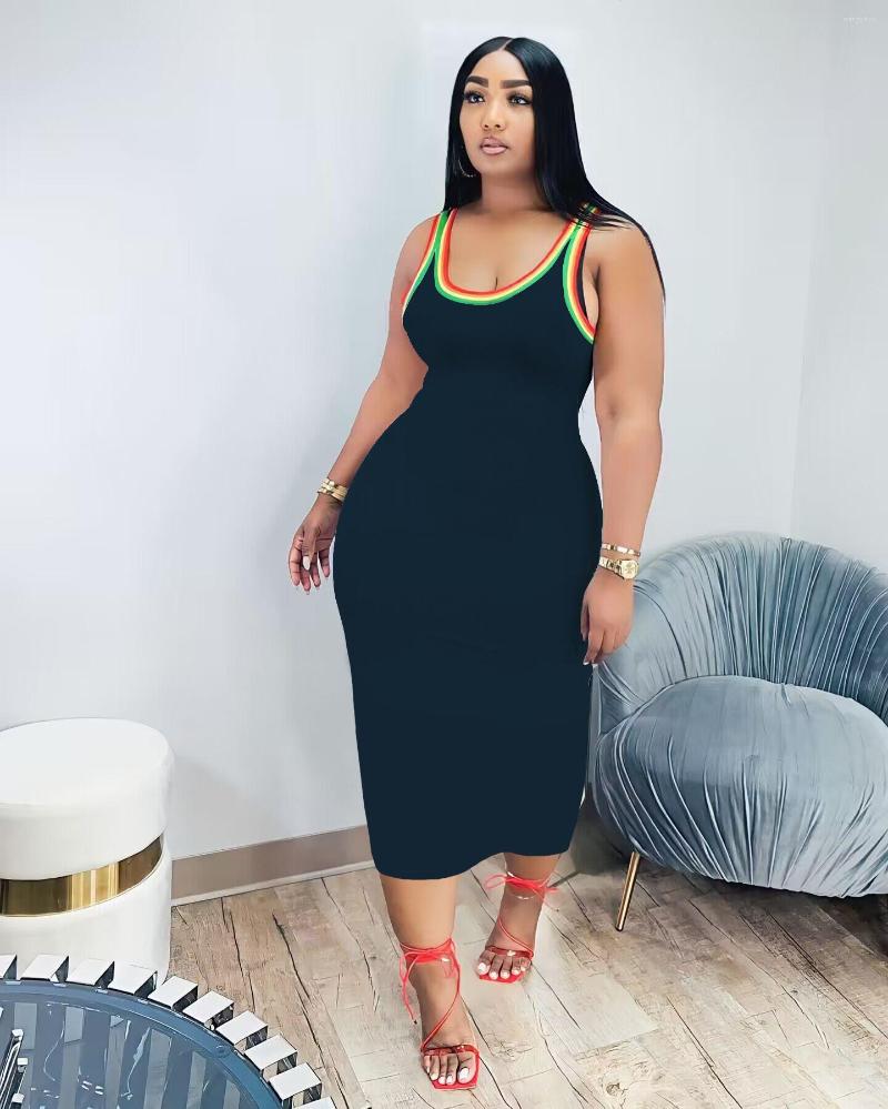 Casual Dresses Gotoola 2023 Summer Cute Rainbow Striped U Shape Neckline Sleeveless Slim Long Tight Mid-Length Dress, Black
Casual Dresses Gotoola 2023 Summer Cute Rainbow Striped U Shape Neckline Sleeveless Slim Long Tight Mid-Length Dress, Black
