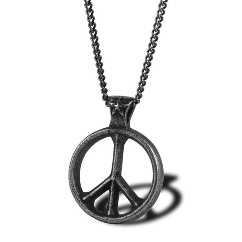 Pendant Necklaces Stainless Steel Vintage Peace Sign Round Necklace Fashion Delicate Men Punk Rock Jewelry Gift For Him With ChainPendant
Pendant Necklaces Stainless Steel Vintage Peace Sign Round Necklace Fashion Delicate Men Punk Rock Jewelry Gift For Him With ChainPendant