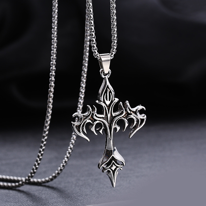Fashion Vintage Flame Cross Pendant Necklace For Women Men Long Chain Punk Goth Trendy Accessories Choker Gothic Jewelry
Fashion Vintage Flame Cross Pendant Necklace For Women Men Long Chain Punk Goth Trendy Accessories Choker Gothic Jewelry