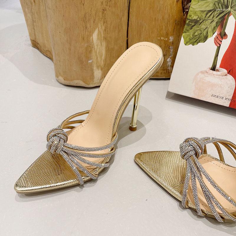 Slippers SEXY Pointed Toe Crystal Mules Narrow Band Thin High Heels Summer Solid Slip On Slides Fashion Women Party Sandals Shoe, White
Slippers SEXY Pointed Toe Crystal Mules Narrow Band Thin High Heels Summer Solid Slip On Slides Fashion Women Party Sandals Shoe, White