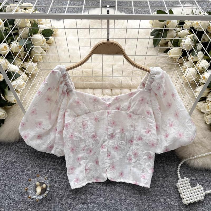 Women's Blouses Korejepo French Floral Bubble Shirt Women's Summer Short Sleeved Korean Chic Shirts Age Reducing Casual Versatile Blouse, Green
Women's Blouses Korejepo French Floral Bubble Shirt Women's Summer Short Sleeved Korean Chic Shirts Age Reducing Casual Versatile Blouse, Green